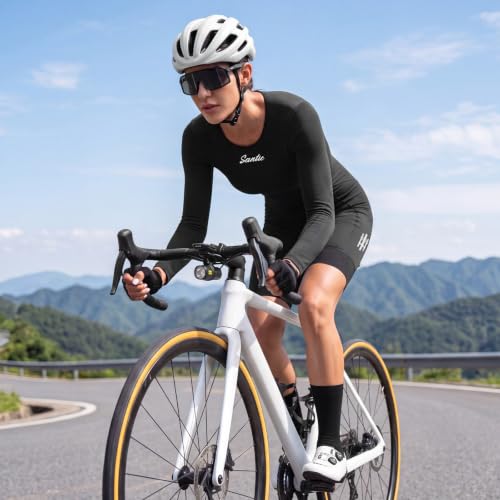 Santic Women's X-Large Black Padded Long Sleeve Triathlon Suit
