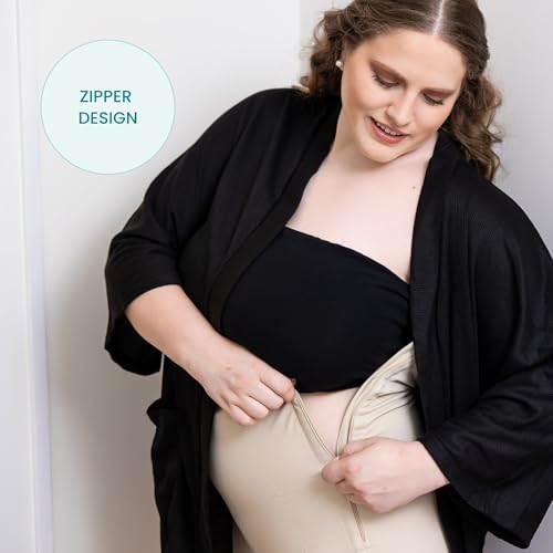 Postpartum Recovery Girdle with Zipper - Medium, Nude - Supports & Tones Belly & Hips