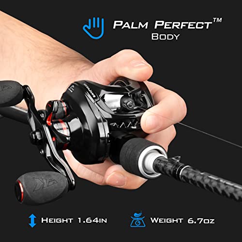 KastKing MegaJaws Baitcasting Reel Dark Red Right Hand Lightweight High Speed
