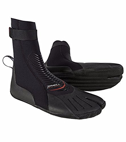 O'Neill Heat 3mm Split Toe Neoprene Wetsuit Boot - Black, Size 10