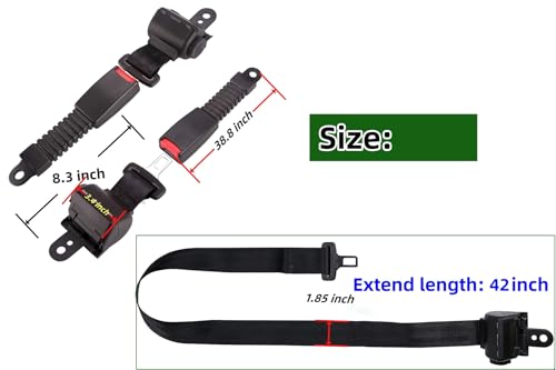 Universal 4 Passenger Golf Cart Seat Belts Kit for EZGO, Yamaha, Club Car