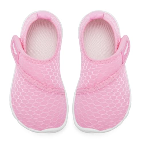 Toddler Water Shoes Boys Girls Non-Slip Quick Dry Breathable Beach Footwear Pink 10 Wzk168