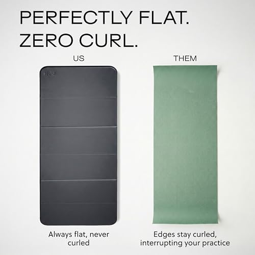 Foldable Yoga Mat with Support and Non-Slip Surface - Iron Variation