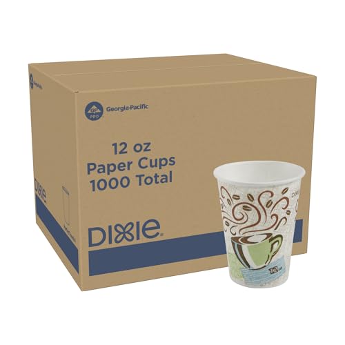 Georgia-Pacific Dixie PerfecTouch 12 oz Insulated Paper Coffee Cups, 1000 Pack