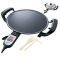 Ethniq 16-Inch Electric Crepe Griddle for Injera & Pancakes - Digital Temp Control