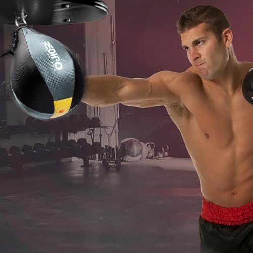 Grey Boxing Speed Bag - PU Leather Reflex Punching Ball for MMA & Training