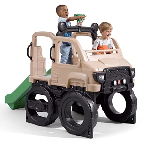 Step2 Safari Truck Climber Kids Outdoor Playset with Slide & Climbing Wall
