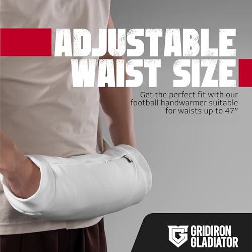 Football Handwarmer Pouch for Adults - Tactical Hand Muff Warmer - White