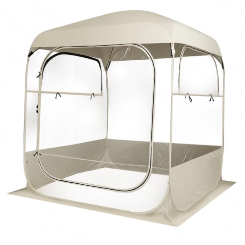 All-Weather Pop Up Sports Tent with Clear Windows - Waterproof Instant Setup Shelter for Outdoor Events
