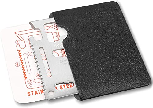 GUARDMAN 2-Pack 11-in-1 Credit Card Multitool Survival Gadget for Men - Compact & Durable