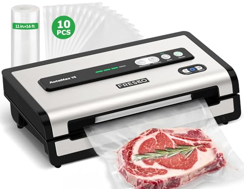 FRESKO Automatic Food Vacuum Sealer - Silver, Fast Seal for Bulk & Meal Prep