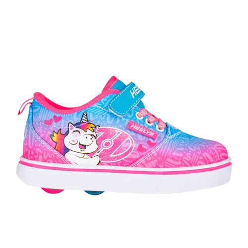 Heelys Women's Pro 20 X2 (Little Kid/Big Kid/Adult) Cyan/Pink/White 6 Medium