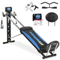 Total Gym XLS Home Workout Machine 19" W x 90" L x 43" H with Accessories, Black/Blue/Chrome