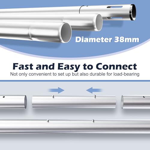 Heavy Duty 10x10ft Backdrop Stand Kit with Adjustable Telescopic Poles and Metal Base - Without Upgrade Clip