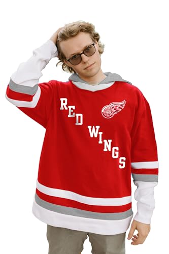 NHL Hockey Hooded Sweatshirt - Detroit Redwings Team Color XXL - Unisex
