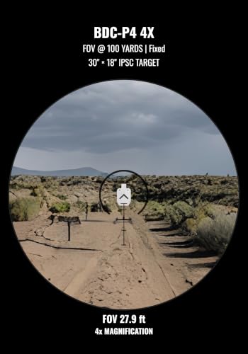 Monstrum Cyborg 4X Prism Scope with BDC Reticle for Rifles