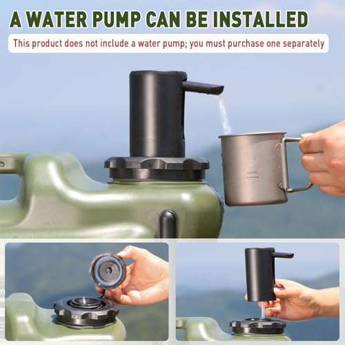 Sanheshun 7.4 Gallon (28L) Portable Water Jug with Wheels & Handle - Green, Leak-Proof Outdoor Water Container
