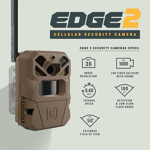 Cellular Security Camera with 36MP & Low-Glow Flash for Remote Surveillance