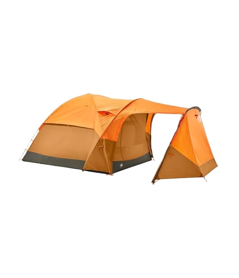 The North Face Wawona 6-Person Camping Tent - Water-Resistant, Spacious, Easy Setup, Orange/Tan/Green Variation