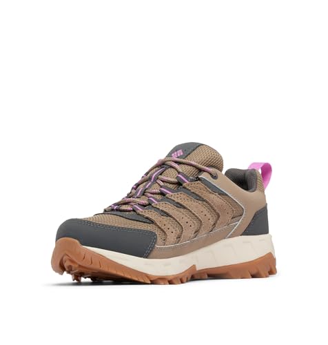 Columbia Women's Strata Trail Low Waterproof Hiking Shoes - Wet Sand/Berry Patch