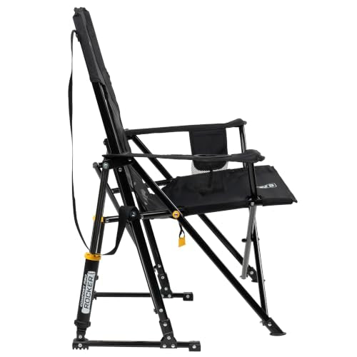 USC Trojans Camping Rocking Chair - Portable Folding Outdoor Seat with Drink Holder