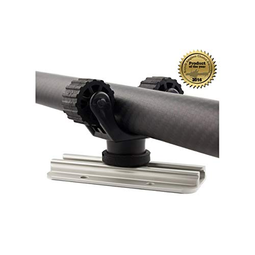 2 Pack Kayak Paddle Holder Mounts for Track Systems - Black