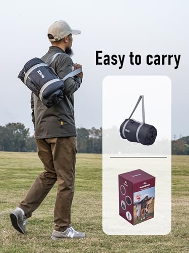 iClimb Dark Grey Heated Waterproof Blanket with 10,000mAh Battery Pack, Portable & Adjustable