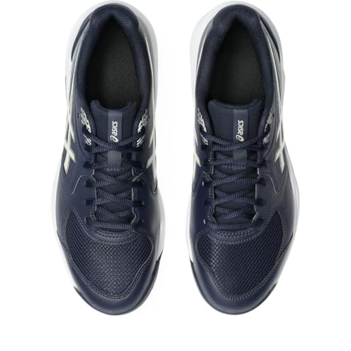 ASICS Men's Gel-Dedicate 9 Clay Tennis Shoes 9.5 White/Vintage Khaki, Midnight/Oatmeal