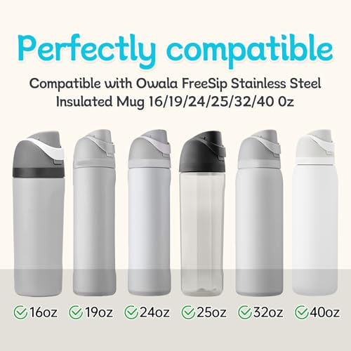 Grey Replacement Stopper and O-Ring Gasket Kit for Owala Water Bottles - 4 Sets