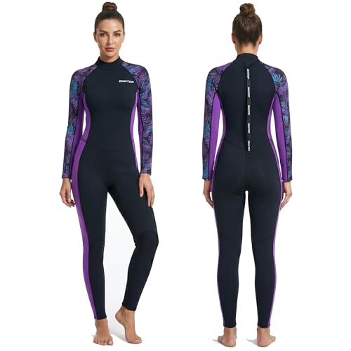 Women’s 3/2mm Full Wetsuit Neoprene Wetsuit - Purple X-Large