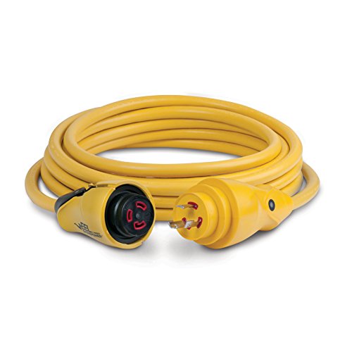 30A 125V EEL Shorepower Cordset - Yellow, 12 Feet, Watertight Seal