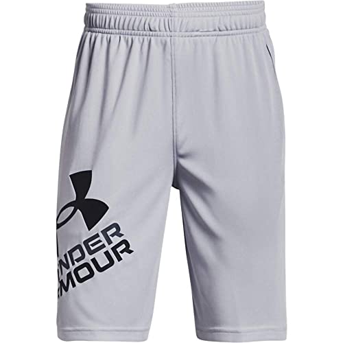 Under Armour Boys' Prototype 2.0 Logo Shorts - X-Large Mod Gray & Black