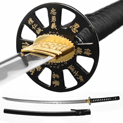 Samurai Katana Sword - Handmade 1060/1095 Carbon Steel Full Tang Blade, Traditional Forge