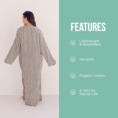 Sand Cloud Grey Kiltan Gauze Beach Cover Up for Women