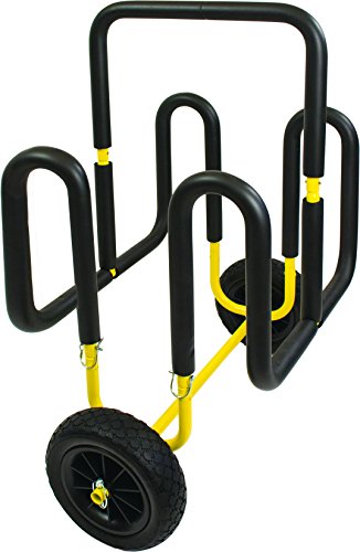 Suspenz Double SUP Transport Cart with Airless Wheels for 2 Paddle Boards, Yellow