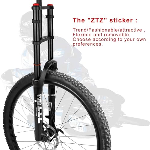 ZTZ 20/26 inch 4.0 Fat Tire Bike Air Suspension Fork - 180mm Travel, Black, QR 9x135mm, Model Variance