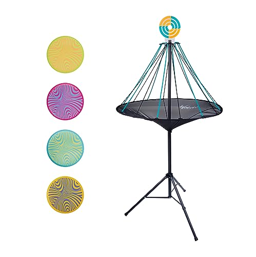 Flying Disc Target Game with Foldable Design & 4 Silicone Discs — Outdoor Fun for All Ages