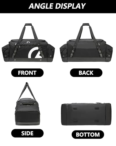 Ice Hockey Gear Bag 40-Inch Duffle Bag for Equipment, Black, Sport Storage