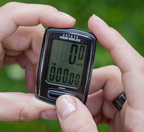 CATEYE Urban Wireless Bike Computer – Analog Speedometer & Odometer with Calorie Tracking, FlexTight™ Mount, Auto Start/Stop, Programmable Odometer & Easy Setup for All Bikes