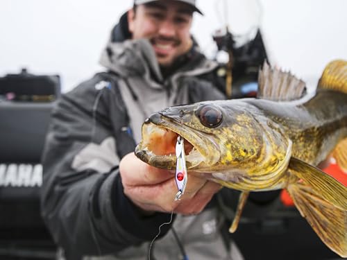 Gold Tungsten Buck-Shot Rattle Spoon ¼ Oz Ice Fishing Lure - Loud Brass Rattle