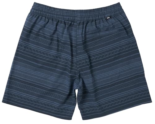 Men's 2-in-1 Swim Shorts - Sea to Shore 6-Inch Agitated Stripe Indigo, Quick-Dry, Versatile
