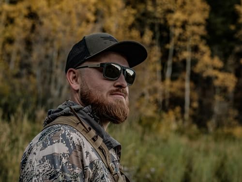 Safety Sunglasses for Men - Wiley X WX Founder Matte Black & Tan with Captivate Tungsten Mirror Lenses