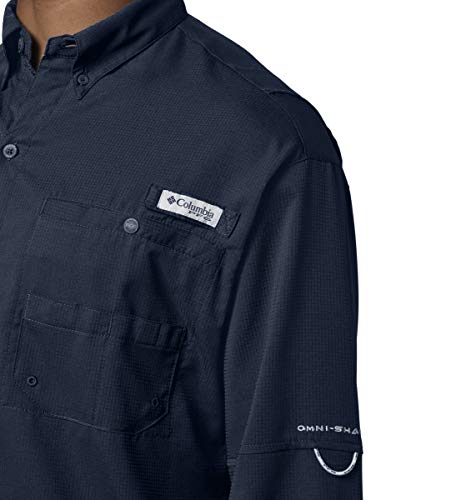 Columbia Men's PFG Tamiami II Long Sleeve Shirt - Large, Collegiate Navy