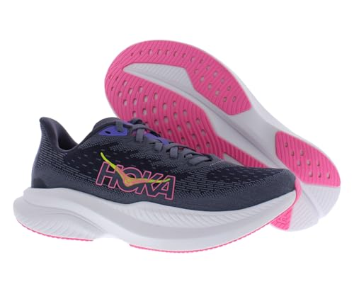 Women's HOKA Mach 6 Running Shoes - Size 7.5, Grey Skies & Charcoal Grey