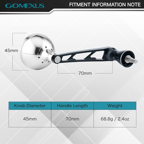 GOMEXUS Power Handle for Shimano Saragosa SW 5000-6000 Spinning Reel Gray Blue