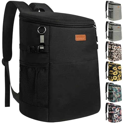 Vankor Insulated Cooler Backpack Leakproof 45 Can Capacity - Black
