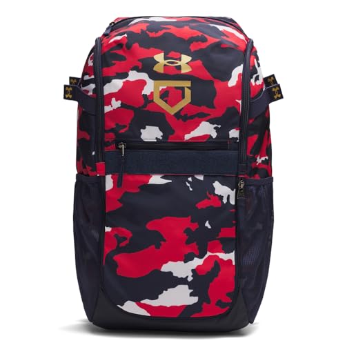 Unisex Baseball Backpack with Water-Resistant Tech - Midnight Navy / Metallic Gold, OSFA