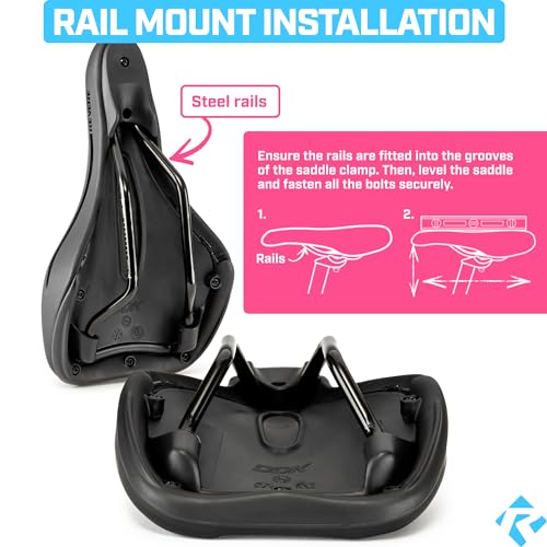 Revere Youth Memory Foam Bike Saddle - Black for Kids 16-24 Inch Bikes
