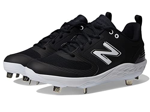 New Balance Women's Fresh Foam X Velo V3 Softball Cleats - Black/White, Size 8.5