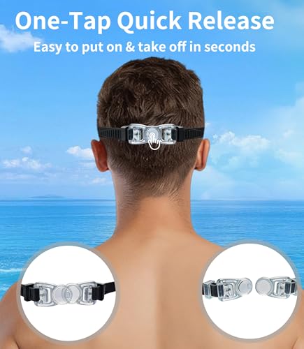 Unisex Swim Goggles 2 Pack Anti-Fog Wide View No Leakage for Men Women Youth - Blackgold & Blackpink